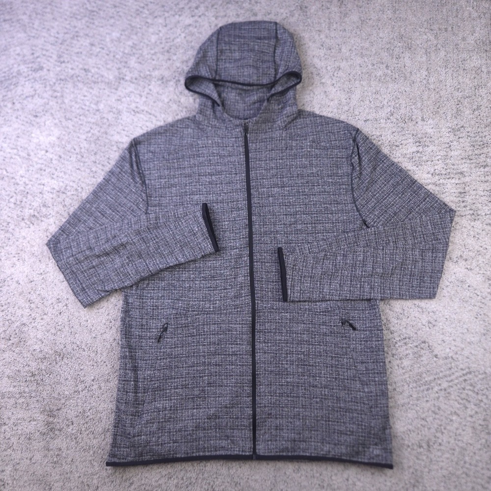 Lululemon Hoodie Men XL Surge Warm Full Zip Running Reflective Gray Training EUC